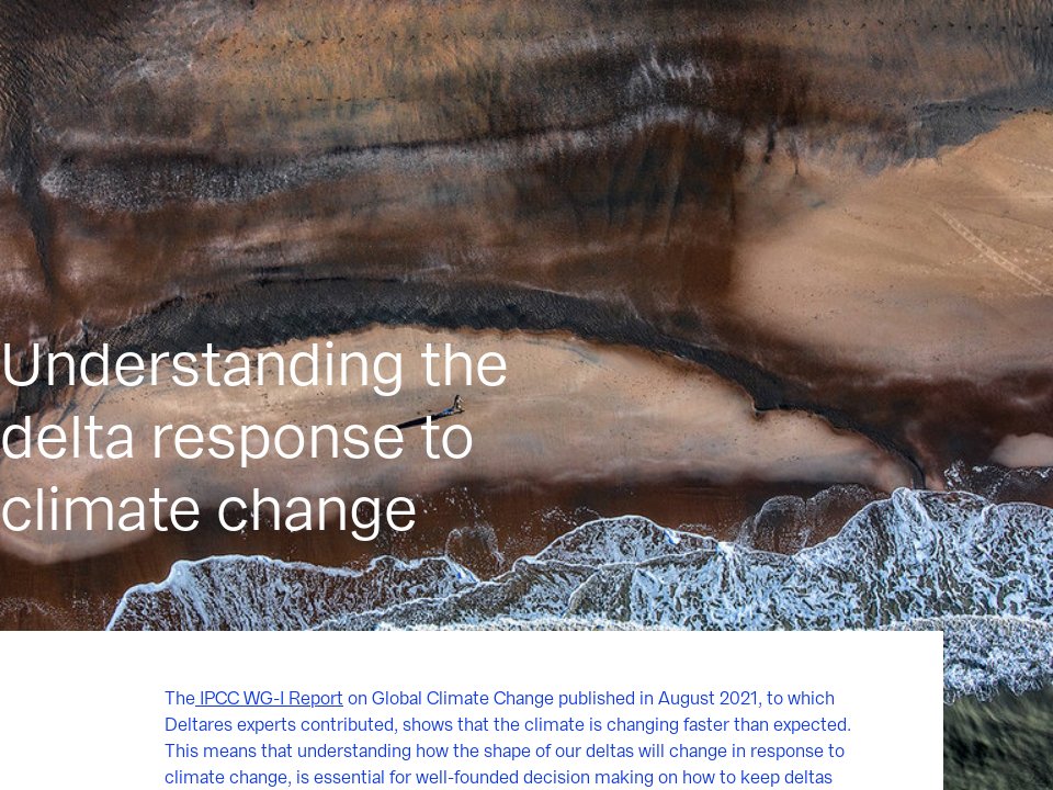 Understanding the delta response to climate change Impact Report